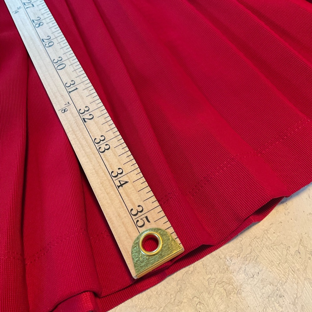Vintage Dress Mod Tennis Retro Drop Waist Retro Black Red Sleeveless Size Medium - Picture 9 of 9